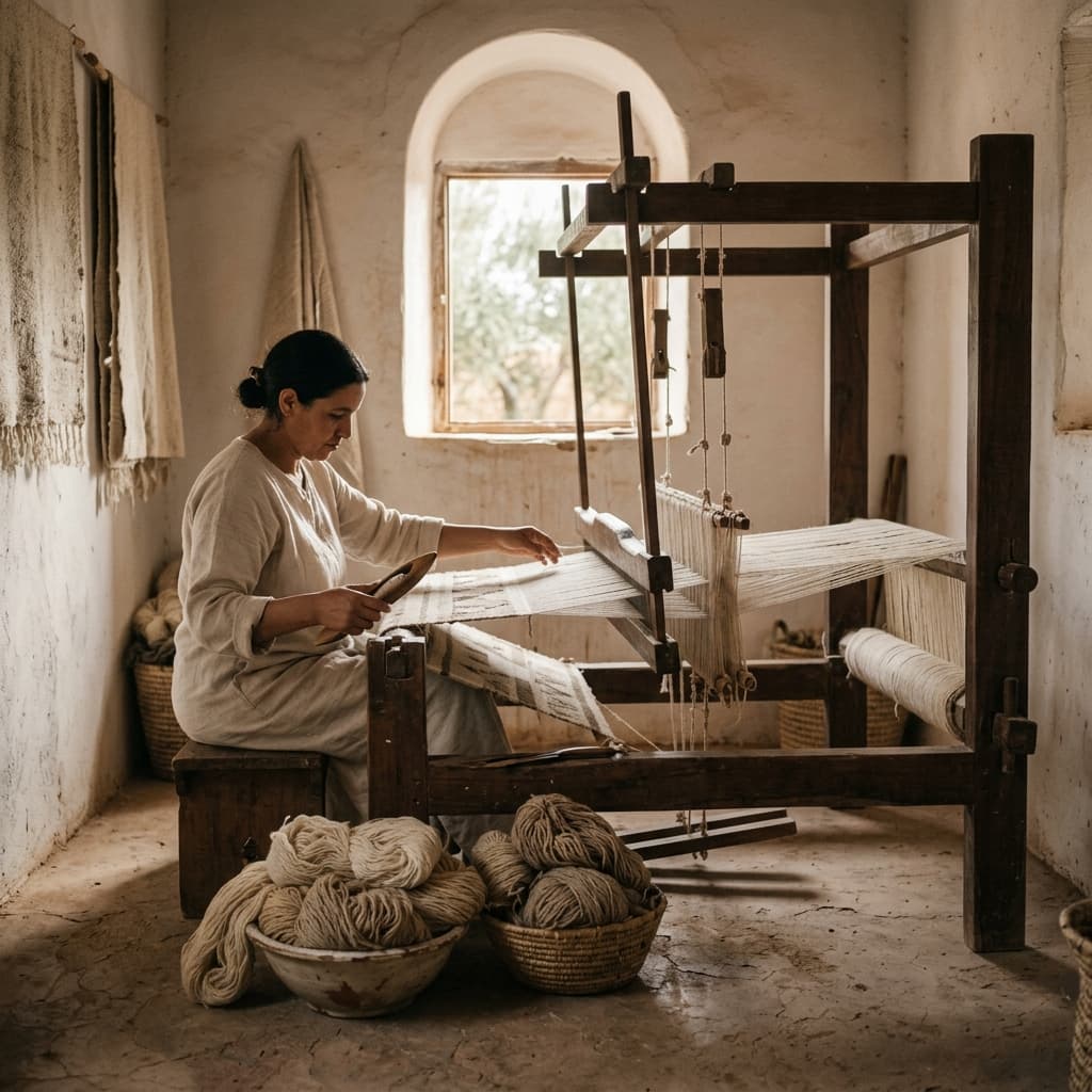 Moroccan weaving loom
