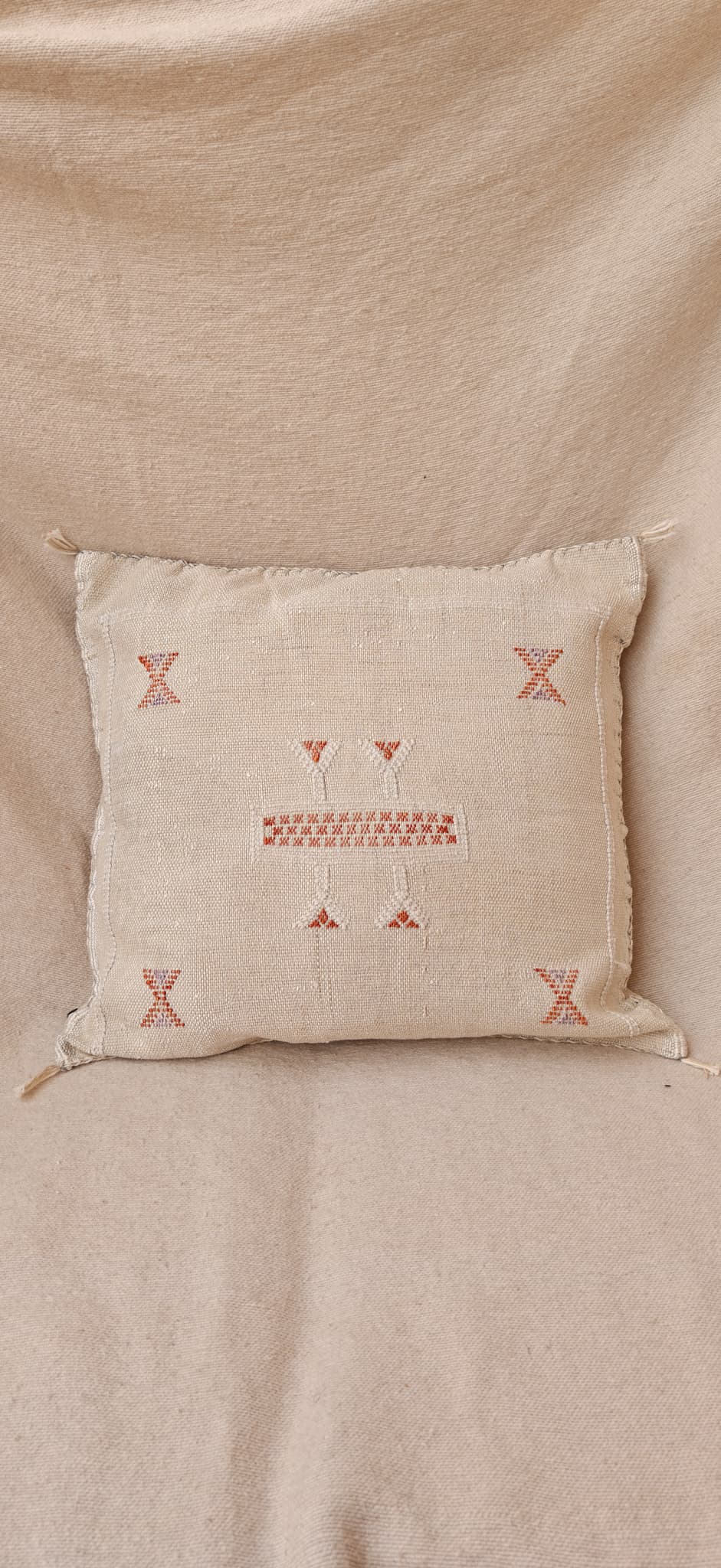 Sabra Square Cushion - Sand & Rust Geometric